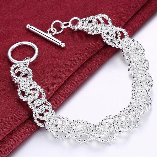 New Fashion Charm Bracelet 925 Silver Jewelry Bracelets For Women Bridal Wedding Jewelry Beautiful Trendy Gift