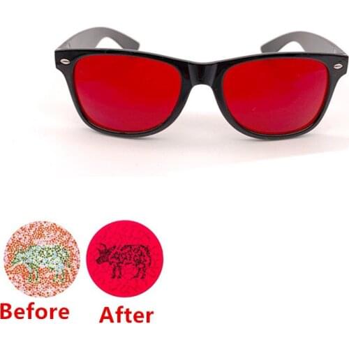 1Pcs Colorblindness Color Weakness Amblyopia Corrective Glasses Eyeglass for Red Green Color Blindness Vision Care