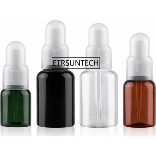 25ml 35ml 50ml Empty Plastic Bottles Aromatherapy Essential Oil Refillable Bottles Dropper Bottle With White Cap F2098