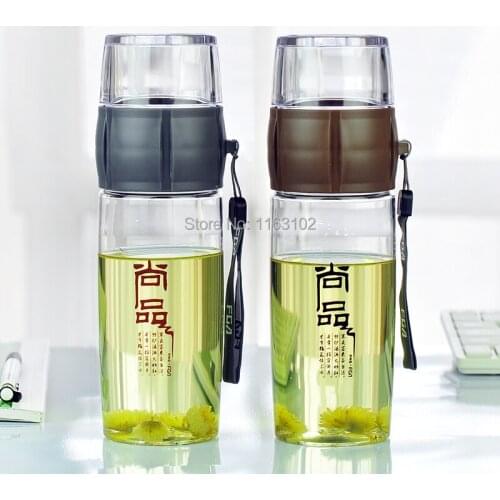 Portable 400ML Water Bottle Tea and Water Separation Tea Bottle Mug Cup with Tea Infuser Travel Teapo Chinese kungfu Tea Set