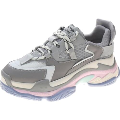 RASMEUP 2021 Women Sneakers Flats Female Platform Sports Shoes Mix Color Lace up Sneakers Ladies Casual Runnning Trainers Shoes