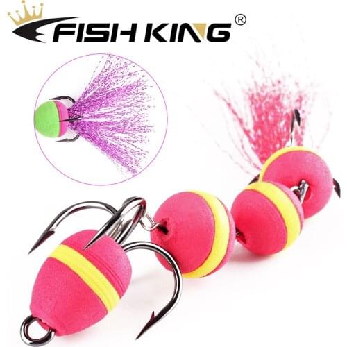 FISHING KING Foam Bait Fishing Lure Soft Lure Minnow Barbed Hooks Wobbler Bass Pike Carp Artificial Bait Fishing Tackle