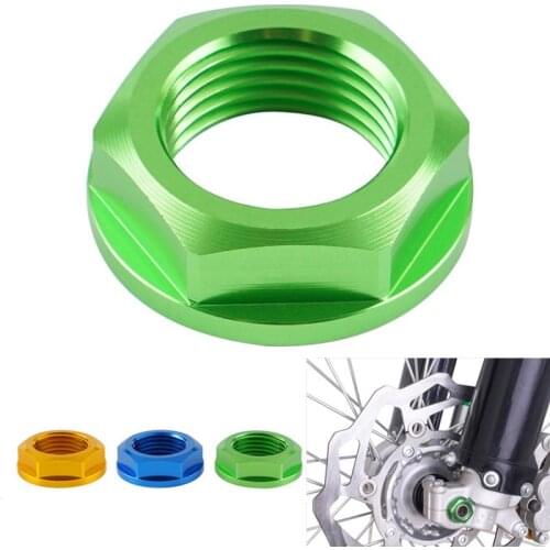 M18XP1.5 Front Axle Shaft Lock Nut For Kawasaki KX250F KX125 KX250 2004-2008 KX250 2019 2020 KX450F KX450 KLX450R Yamaha Suzuki