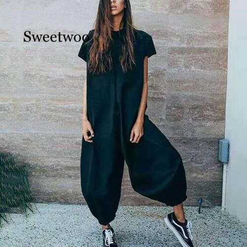 Jumpsuit Overalls for Women Long Jumpsuits Ladies Elegant Long Pants Playsuit 2020 New Plus Size Rompers Womens Jumpsuit