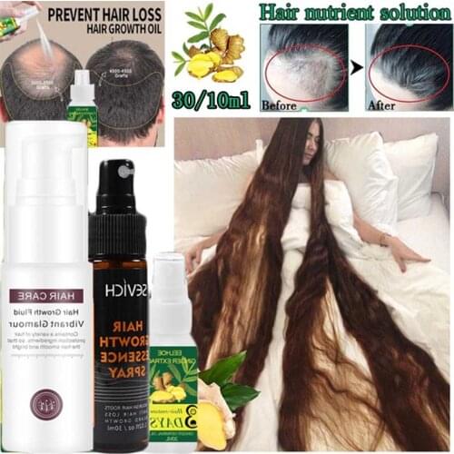 10/30ml Natural Organic Ginger Men Women Hair Growth Serum Spray Fast Hair Growth Hair Loss Treatment For Thinning Hair Care