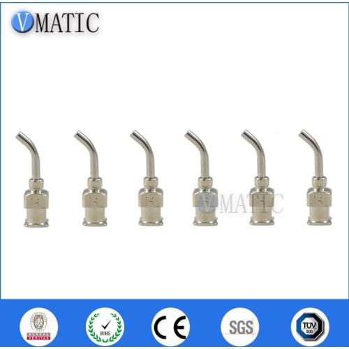 Free Shipping 12Pcs 1/2'' Inch 14G 45 Degree Bent Stainless Steel Dispensing Needle