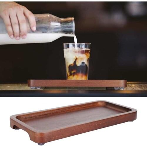 23X11cm Bamboo Coffee Tray Rectangle Wooden Tea Tray Serving Table Fruit Snacks Food Storage Dish For Household Coffee Table