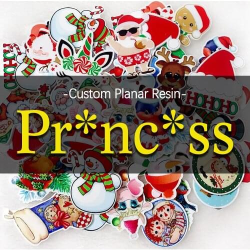 30pcs/lot Cute Pattern Printed Planar Resins DIY Craft For Home Decoration Accessories