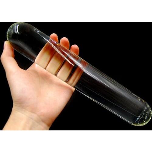 40mm Double Heads Glass Dildo Glass Crystal Artificial Dick Anal Butt Plugs Sex Toys for Women G spot Stimulator Pleasure Wand