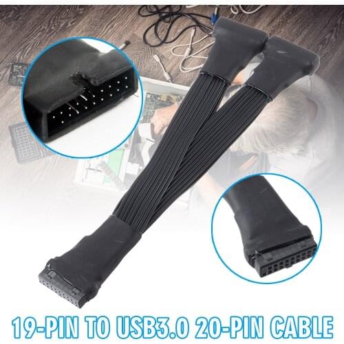 19-pin to USB 3.0 20-pin Motherboard Cable Adapter 1 to 2 Power Extension Cables For Computer Mainboard Accesssories