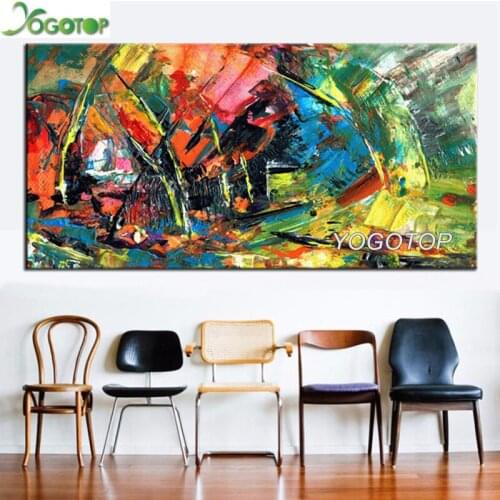 Large DIY Diamond Painting Watercolor Abstract coloful art Mosaic Diamond Embroidery Full DIY Picture Of Rhinestone YY2115