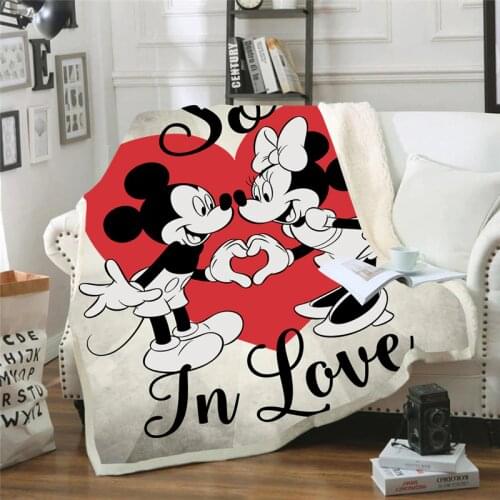Disney Mickey Minnie Mouse Blanket Baby Blanket Throws on Bed/Crib/Couch 150x200CM Baby Girls Boys Kids Gift Pink Christmas