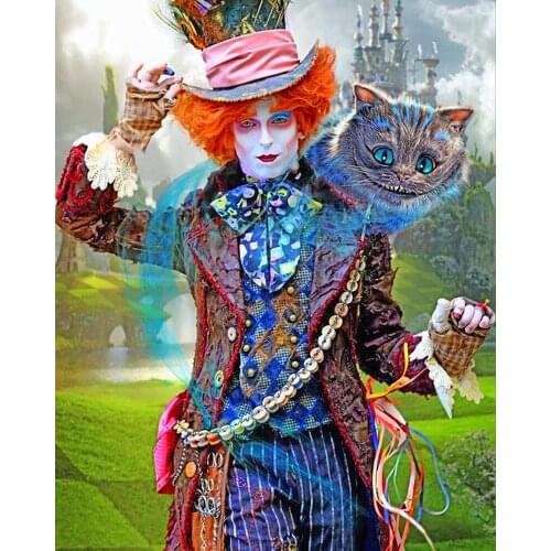 《Yin and yang clown》 picture painting by numbers home decor birthday present quadros decorativos