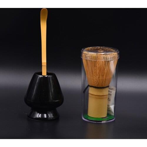 3 Pcs Retro Bamboo Matcha Tea Whisk Set for Japanese Tea Ceremony C1
