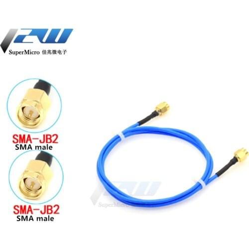 SMA to SMA connector Straight RF Coaxial Cable SMA male to SMA male RG405 086 adapter cable skin blue