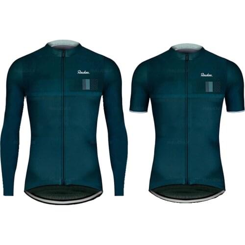 Mens Green Cycling Jersey 2021 Team Raudax Summer Bike Cycling Clothing Quick Drying Racing Sport Shirts Mtb Bicycle Jerseys