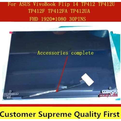 Original Free shipping 14'' For ASUS VivoBook Flip 14 TP412 TP412U TP412UA display touch screen lcd assembly 1920*1080