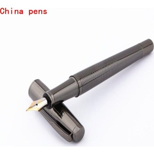 Luxury quality 875 Pure gray Business office Medium Nib Fountain Pen New Give the best gift