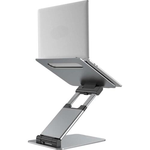 Aluminum Alloy Laptop Stand Adjustable Angle Free Lift Metal Laptop Heighten Cooling Holder for Macbook Dell iPad Pro 7-17 inch