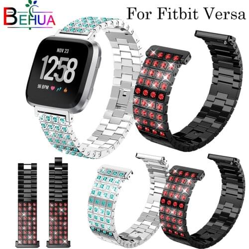 Strap For Fitbit Versa Smart bands Replacement fashion With color crystal Wrist Band watchband Bracelet Smart watch Accessories