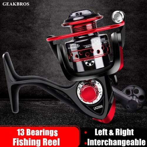 Fishing Reel All Metal Spool Spinning Reel 13 Bearing Drag 5.2:1 Gear Ratio Stainless Steel Handle Spool Saltwater Fishing Parts