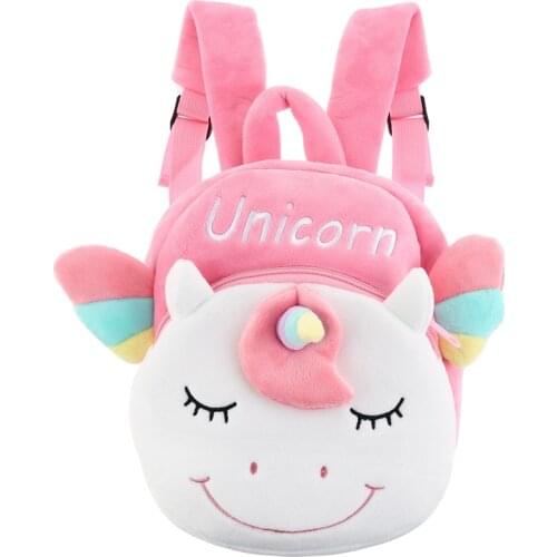 1 PC Cute Unicorn Backpack Childern Cartoon School Shoulder Bag Kids Kindergarten Double Shoulder Backpack Dropship New Arrival