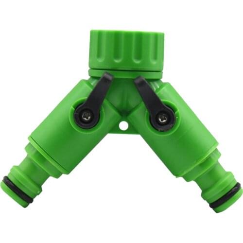 Garden Y Splitter 2-Way Valve Adapter Agriculture Drip Irrigation Fittings 16mm Quick Connector Garden Accessories 1 Pc