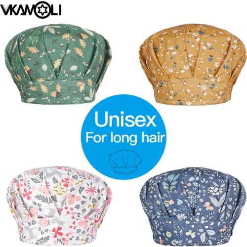 Print hat Scrub Caps pet shop Beauty clean Nursing Accessories 100% Cotton Fluffy hat