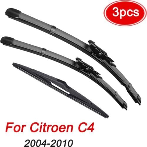 MIDOON Windshield Windscreen Wiper Blades For Citroen C4 Hatchback 5 Doors Front Rear Window 2004 2005 2006 2007 2008 2009 2010