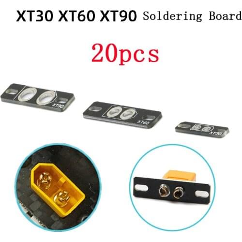 20Pcs XT30/XT60/XT90 Plug Ultra-light Soldering Board PCB Fixing Seat Support for FPV RC Drone Quadrocopter QAV250