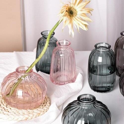 Glass Vase Living Room Dried Flowers Vase Nordic Style Glass Home Decoration Accessories Flower Vases Nordic Décoration Home