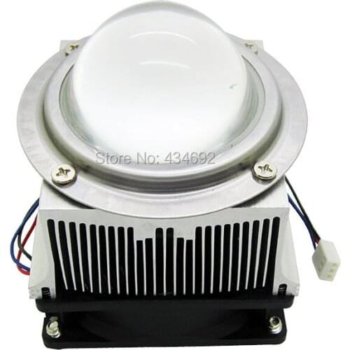 66MM 90 Degree Viewing Angle Led Lens With Holder + 20W - 60W Led Heatsink Cooling Fans Portable Lighting Accessories