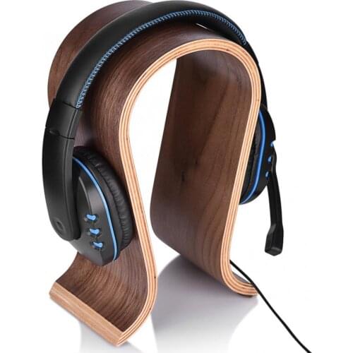 U-Shape Wooden Headphones Stand Holder Universal for Sony Headset Desk Display Shelf Rack Hanger Stand Bracket