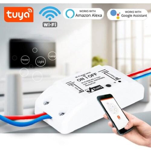 DIY Smart Light WiFi Switch Tuya Smart Life APP Wireless Remote Control Smart Home Breaker Works With Alexa And Google Home
