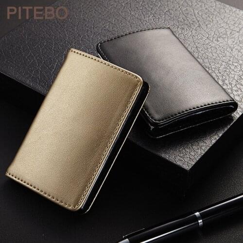 PITEBO High-end personalized creative business card box men and women business card box large-capacity leather business card box