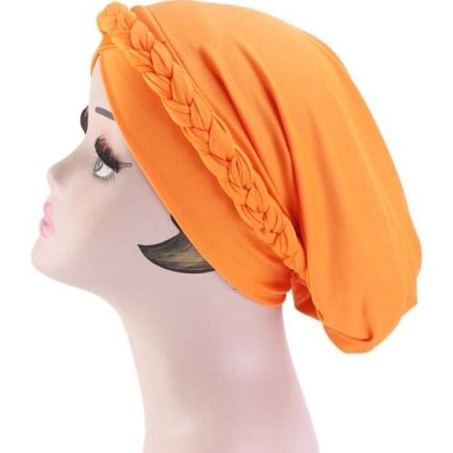 2020 NEW arrival Retro Women Braid India caps Muslim Cancer Chemo full cover-up Beanie Hair Loss Turban femme Wrap
