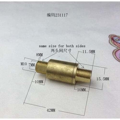 1pcs Copper wall lamp universal joint shaking head copper turning head wall lamp accessories copper 350 degree M10 Connector