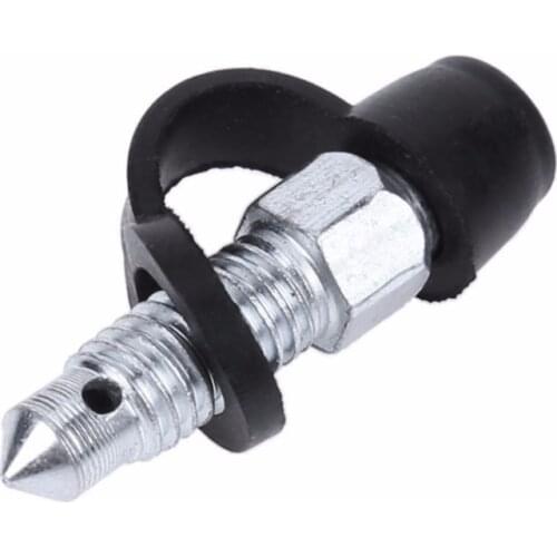1pcs Motorcycle Brake Braking Caliper Bleed Screw Nipple Dust Cap Washer High Quality Car Accessory Silver