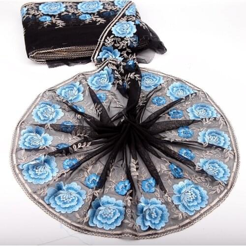 10meters Black Mesh Lace Trim Floral Fabric Ribbon Bra Clothes Accessories Dress Sewing Applique Lingerie Sofa Material
