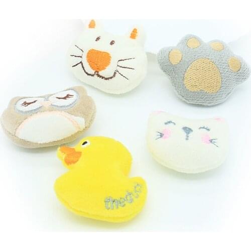 10pcs/lot cute animals doll patches applilques doll hair decoration for hair cloth and shoes diy handmade free shipping