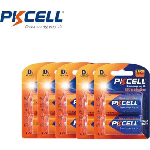 10Pcs LR20 D Batteries AM-1 MN1300 Super Alkaline Dry Battery 1.5V 1800min for Gas range Water heater Keyboard Flashlight radio