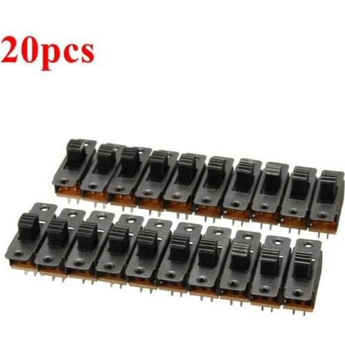 20pcs Black Mini Two Way SPDT 2P2T Slide Switch On-Off PCB DIY COD