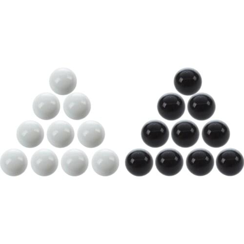 20 Pcs Marbles 16mm Glass Marbles Knicker Glass Balls Decoration Color Nuggets Toy Black and White