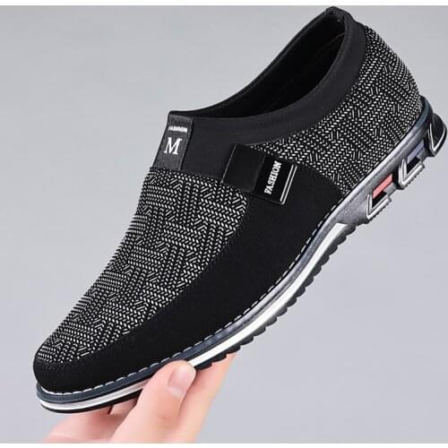 2021 Non-slip Mens Lightweight Casual Shoes Breathable Driving Shoes Breathable Canvas Loafers New Flat Sneakers Men