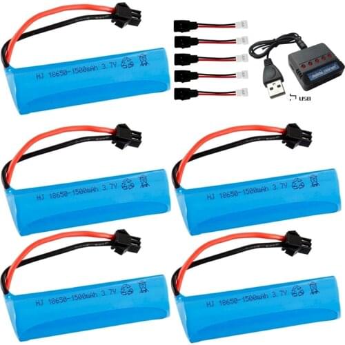 3.7V 1500mAh 18650 Li-ion Battery + charger for remote control helicopter Airplanes car Boat Gun Toy 18650 3.7v battery SM plug