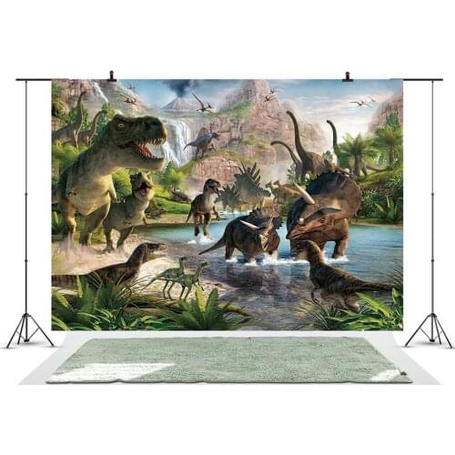 3D Jurassic World Dinosaur Party Photography Studio Backdrop Background Wall Decorations Dinosaur Theme Photography Backdrops