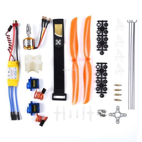 2212 1400KV Brushless Motor + 30A / 40A ESC + SG90 Servo + 8060 Propeller + Push Rod + Servo Angle Adjuster For RC Wing SU-27