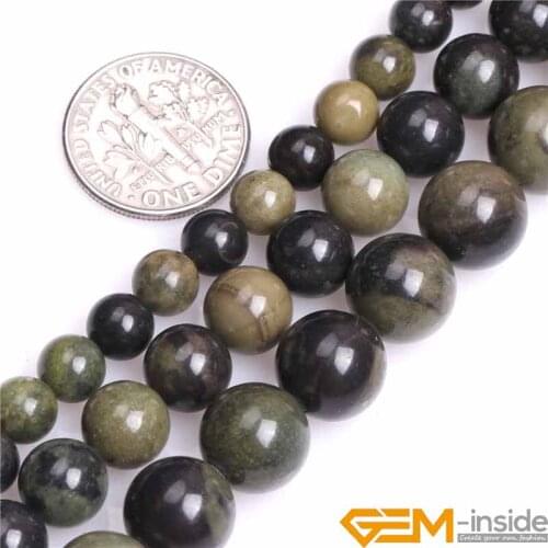 6mm 8mm 10mm Round Natural Dark Gray African Autumn Jaspers Stone Gem Stone Semi Precious Beads For Jewelry Making 15"Wholesale