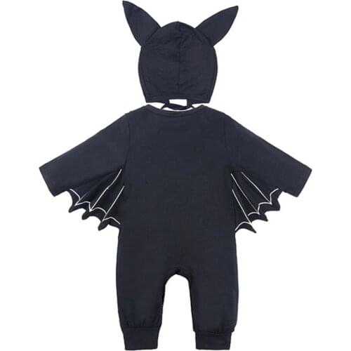 Bobora Halloween Outfit Newborn Baby Boy Clothes Infant Bat Costume Hoodie Romper Playsuit Jumpsuits