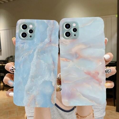 Painted Marble Phone Case For iPhone 12 Pro 11 Max Mini SE 2020 6 6S 7 8 Plus 5 5S XS XR X Ultra Thin Soft Silicone Back Cover